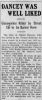 Another article about Walter Dancey killed by a streetcar